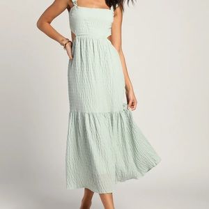 NWT LUSH Dreamiest Darling Mint Smocked Dress